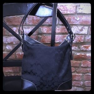 Authentic Coach black logo handbag